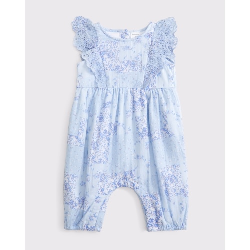 baby flutter sleeve eyelet jumpsuit