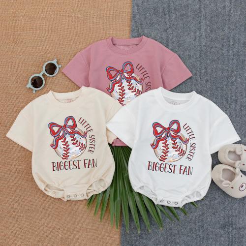 Little Sister Biggest Fan T Shirt Bubble Romper, Newborn Clothes, Baseball Lover Tee, Baby Gift, Gift For Baseball Lover
