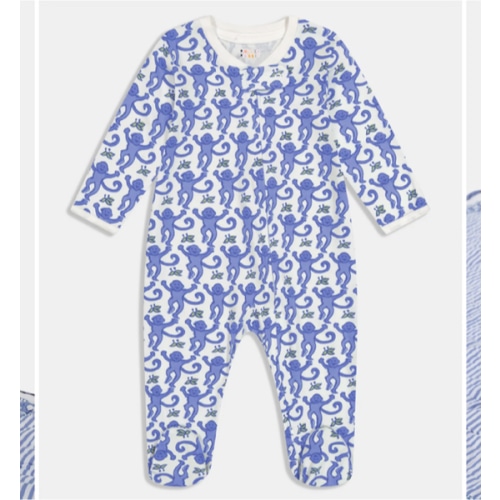 Infant Monkey Zipper Footie | Roller Rabbit