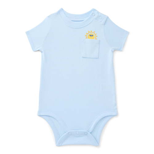 Wonder Nation Baby Boys Pocket Bodysuit with Short Sleeves, Sizes 0M-24M