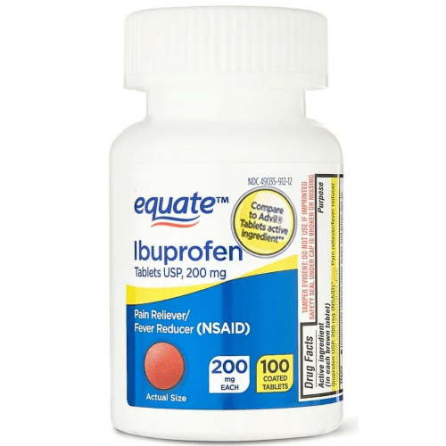 Equate Ibuprofen Tablets, 200 mg, Pain Reliever and Fever Reducer, 100 Count, Compare to Advil® Tablets Active Ingredient HSA/FSA Eligible