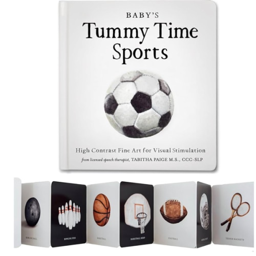 Baby's Tummy Time Sports: High-Contrast Fine Art for Visual Stimulation (Tabitha Paige Children's Book Series)