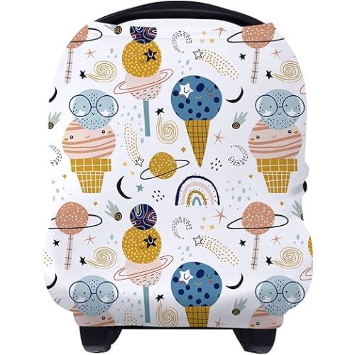 Yoofoss Nursing Cover Breastfeeding Scarf - Baby Car Seat Covers, Infant Stroller Cover, Carseat Canopy for Girls and Boys
