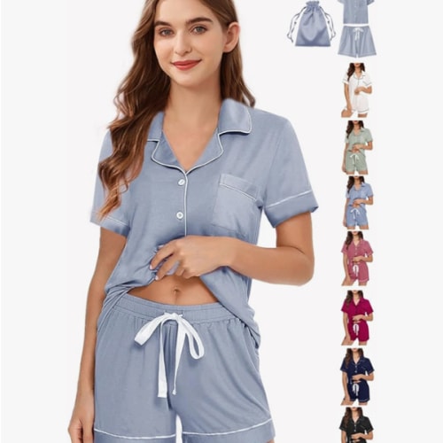 3Pcs Soft Pajamas Set for Women XS-XXL Womens Pajama Sets Button Down Sleepwear Nightwear Pj set Lounge Set Pjs