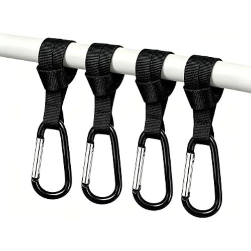 4 Pack Stroller Hooks, Universal Clips for Baby Strollers
