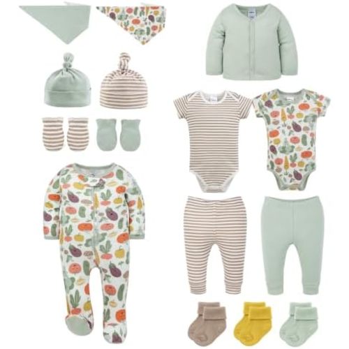 The Peanutshell 15pc Newborn Baby Clothes Boy Girl, 0-3 Baby Outfits Gift