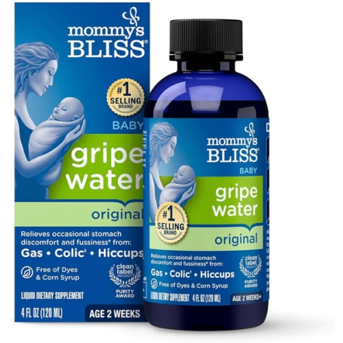 Mommy's Bliss Gripe Water Original, Infant Gas & Colic Relief, Gentle & Safe, 2 Weeks+, 4 Fl Oz (Pack of 1)