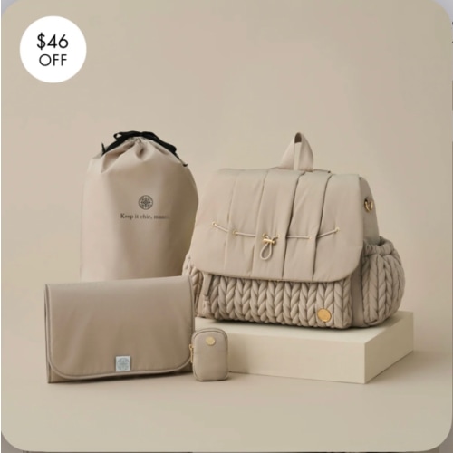 Levy Backpack Beige Mother’s Day Set