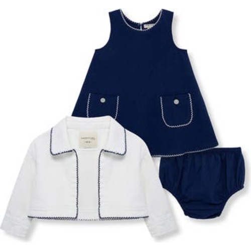 Embroidered Cotton Jacket, Dress & Bloomers Set