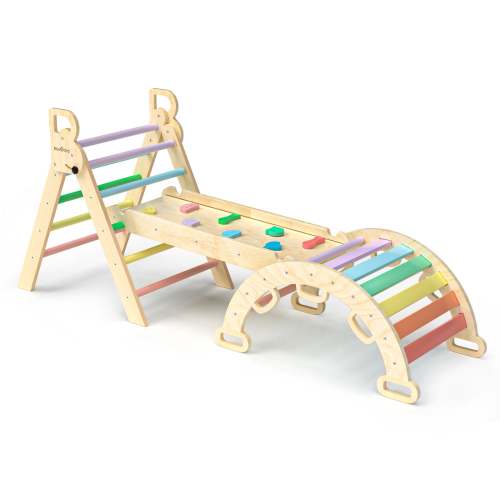 Aurora - BlueWood® Pikler Triangle Set *Aurora Rainbow