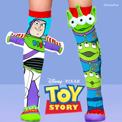 MADMIA Buzz Lightyear & Aliens Socks | Pixar Toy Story Kids Socks