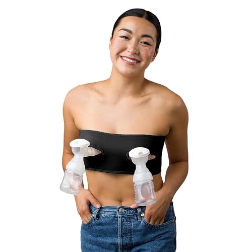 Pump Strap Hands-Free Pumping Bra, Breast Pump Bra for Breastfeeding Pumps for Women, Hands Free Pumping Bustier