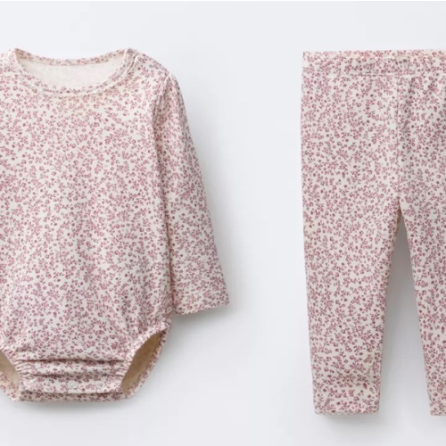FLORAL BODYSUIT AND LEGGINGS SET - Chalk pink | ZARA United States