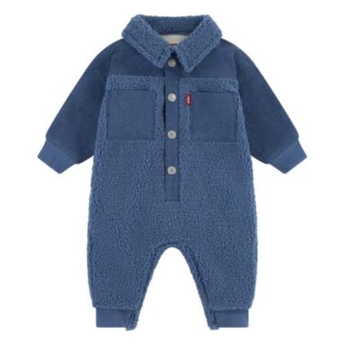 Baby Boys Denim Sherpa Coverall