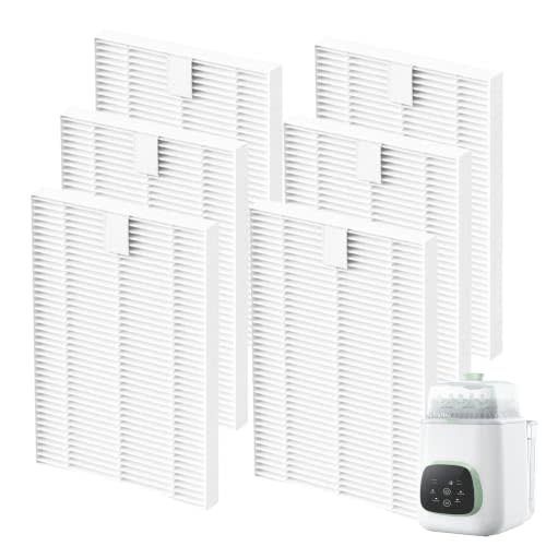 6 Pack Filter Replacement for Momcozy KleanPal Pro Baby Bottle Washer | Safe for Baby, also for Grownsy/ Papablic/ MOMFANN Bottle Washer, 99.97% Effective Filtration, Easy Install
