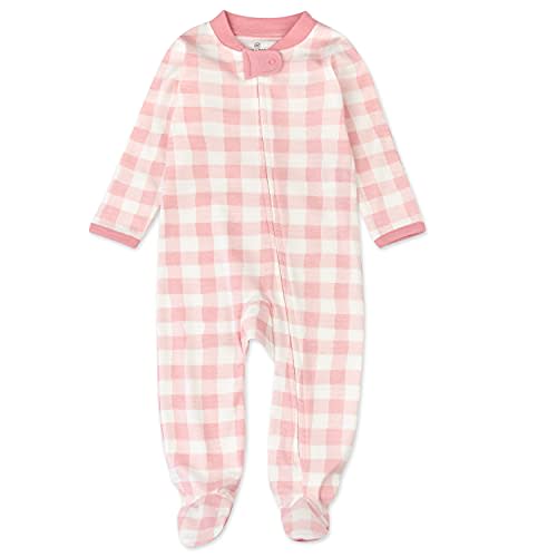 HonestBaby baby-girls Sleep & Play Footed One-piece Pajama Sleeper 100% Organic Cotton, Baby Girls