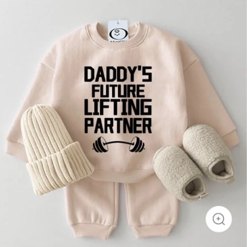 DADDY'S FUTURE LIFTING PARTNER Baby 2-Piece Set