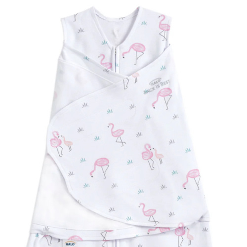 Flamingo Print Cotton Swaddle - Newborn | HALO