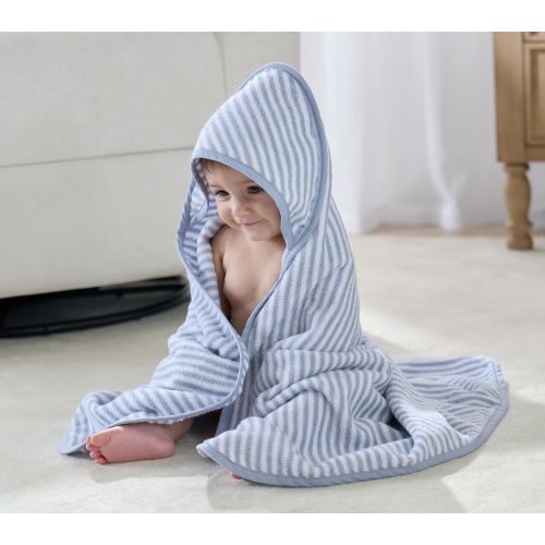 Striped Terry Baby Hooded Towel
