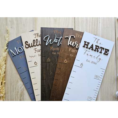 Personalized Wooden Growth Chart: Family Keepsake Height Ruler