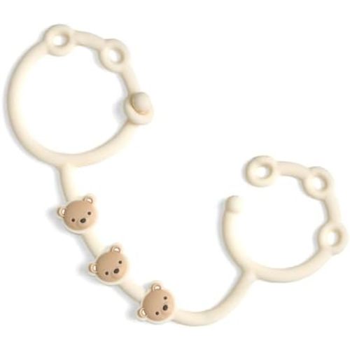 Itzy Ritzy Toy Strap, Silicone Baby Tether for Toys & Snack Cups (Bear)