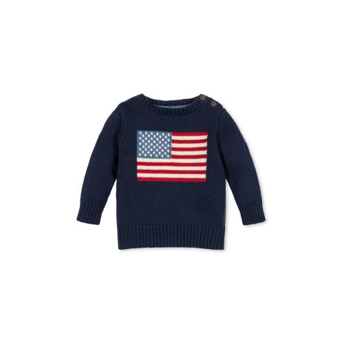 Organic Crew Neck Flag Sweater
