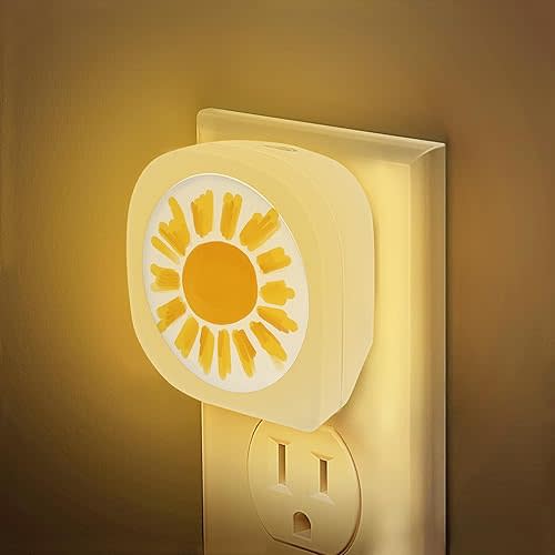Vintage Sun Night Light Plug into Wall 0.5W LED Lights Auto on/Off for Family Friends Holiday Gifts & Home Decor