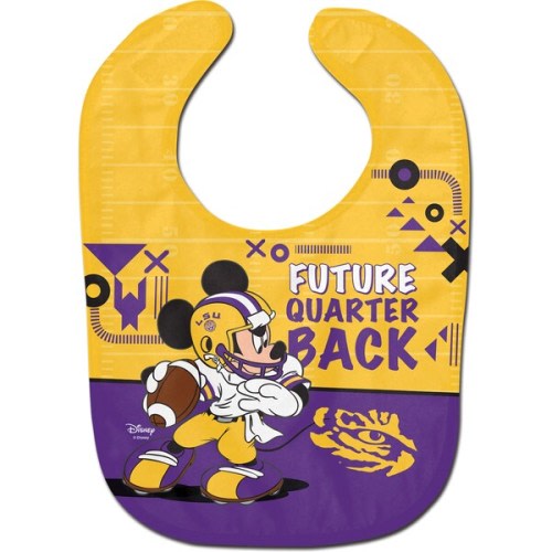 LSU Tigers WinCraft Disney Mickey All Pro Baby Bib
