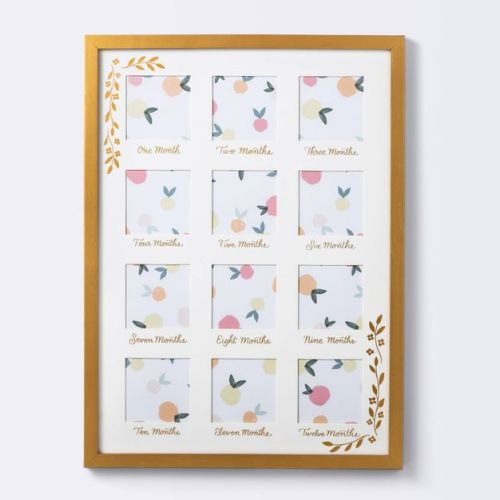 Milestone 4" x 4" Image Opening Picture Frame - Gold Floral - Cloud Island™