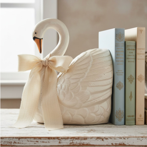 Stoneware Swan Bookend - Be Made