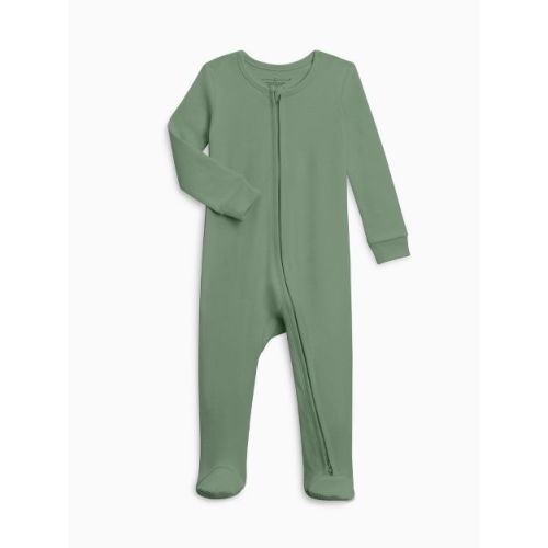Colored Organics Classic Peyton Zipper Sleeper Thyme 0-3M