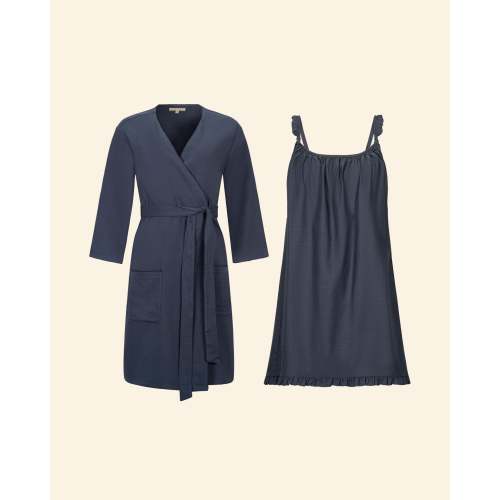 Cotton Sleep Set | Vintage Blue Stripe - Kindred Bravely