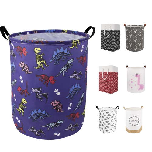 Laundry Hamper, Collapsible Laundry Basket Dorm, Baby Laundry Basket, Large Laundry Hamper Waterproof with Leather Handle for Dirty Clothes, Kids Toys, Bedroom, Bathroom