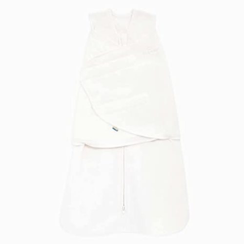 HALO Micro-Fleece Sleepsack Swaddle, 3-Way Adjustable Swaddle Blanket for Newborn and Infants, TOG 3.0 for Cold Climates, Hip Healthy, Cream, Small, 3-6 Months