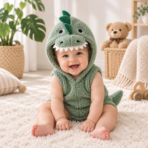 Baby Dinosaur Costume, Hooded Dino Romper, Green or Pink Newborn Outfit, Baby Halloween Costume, Cute Photoshoot Birthday Gift