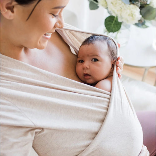 Organic Cotton Skin to Skin Short Sleeve Wrap Top | Oatmeal Heather – Kindred Bravely
