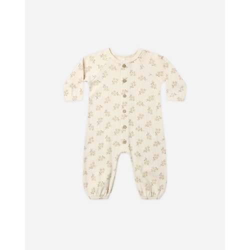 Waffle Long Sleeve Jumpsuit Meadow – Quincy Mae