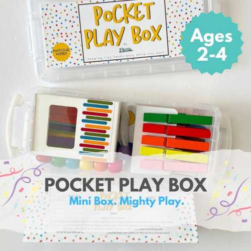 Toddler Travel Activity Kit: Fine Motor Skills Pocket Play Box