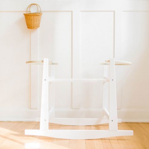 Modern Rocking Bassinet Stand- White – Design Dua.