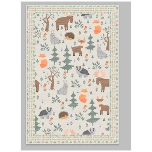 Boho Rugs Washable Area Rug Ultra-Thin Traditional Floral Carpet Large Cream Colorful Vintage Bedroom Rug