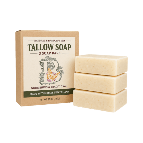 Tallow Soap Bar 3-Pack | Grass-Fed Ancestral Cleanser | Birthright
