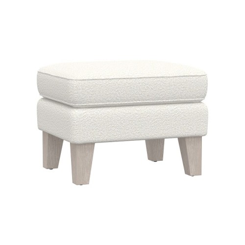 Minna Ottoman, Brushed Boucle, Ivory