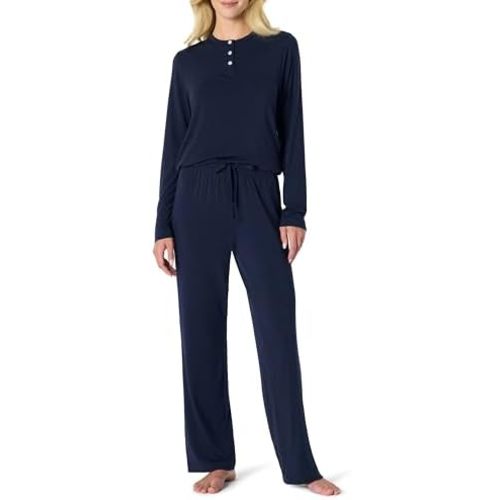 Amazon Essentials x Sofia Grainge Women's Long Sleeve Henley Pajama Set