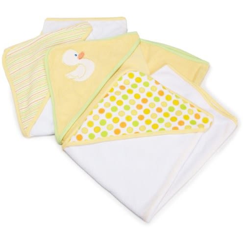 Spasilk 3 pack Soft Terry Hooded Towel Set - Yellow