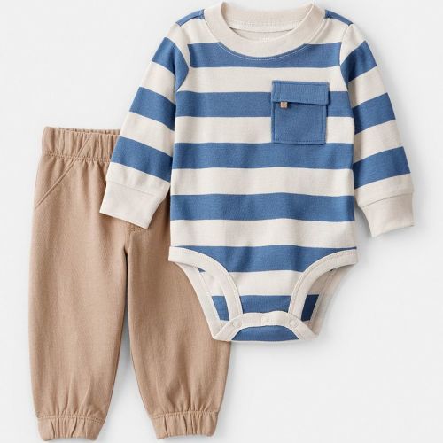 Baby Boy Carter's 2-pc. Striped Bodysuit & Pant Set