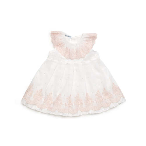 GIRLS WHITE PINK LACE DRESS – Lilileyba