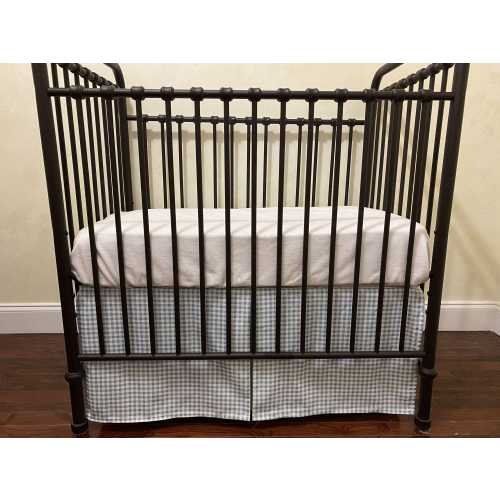 8 Colors Gingham Plaid Crib Skirt, Mini Crib Skirt