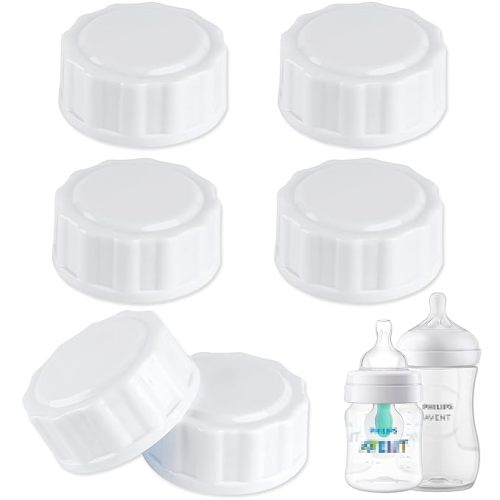 (6-PCs) Travel Bottle Caps Compatible with Avent Bottles, Bottle Lids Replacement