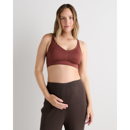 Seamless Nursing Bra in Spiced Sable Brown