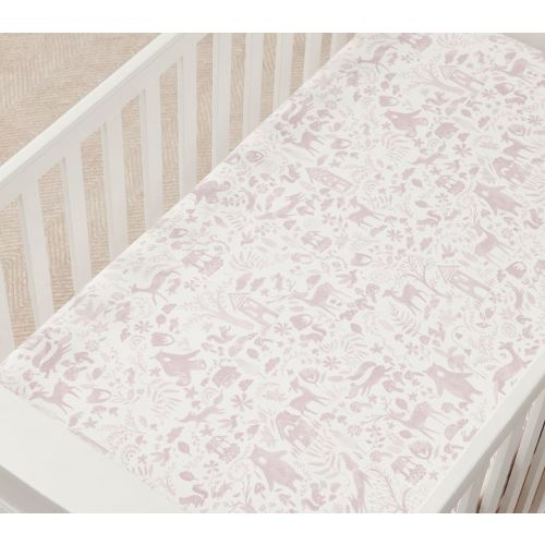 Woodland Flannel Organic Crib Fitted Sheet
